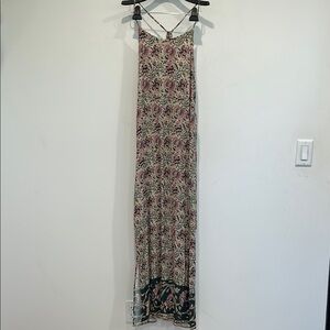 CHASER Floral bird garden Maxi Dress - Multicolor Womens size medium new